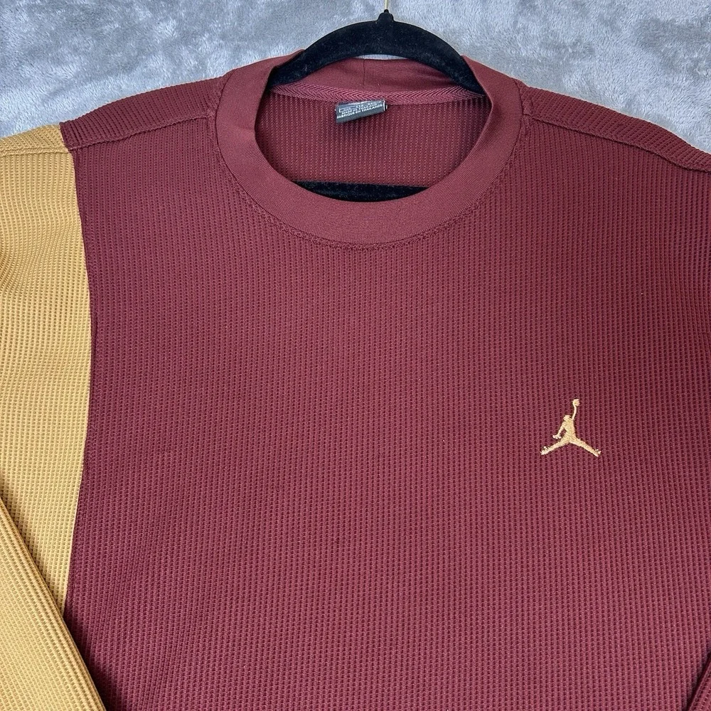 Air‎ JORDAN Colorblock Crewneck Long Sleeves VTG 90s Basketball NBA Men's Sz 2XL